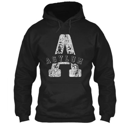 Asylum Distressed Hoodie Black